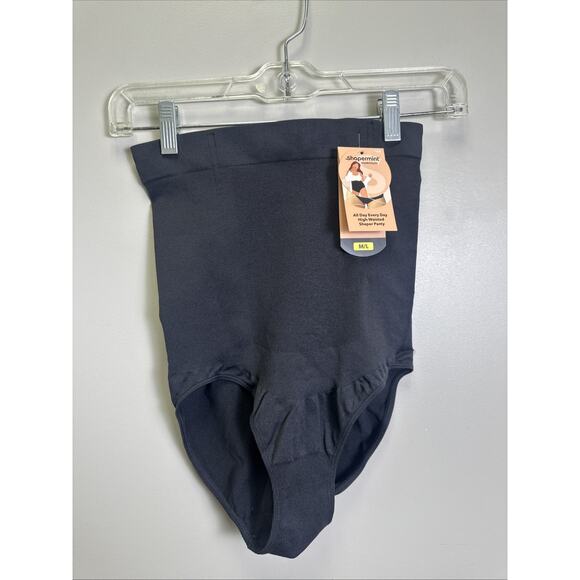 NWT Shapermint Essentials Women's M/L High-Waisted Shaper Panty Black - Picture 1 of 7